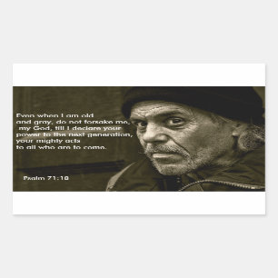Selbst wenn ich alt bin, verlassen Sie mich nicht Rechteckiger Aufkleber