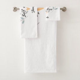 Selbstachtung ist Selbstversorgung Liebe: Bewunder Badhandtuch Set
