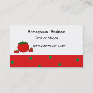 Selbstangebaute Tomaten Unternehmen Visitenkarte
