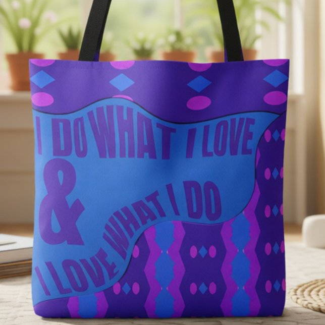 Selbstausdruck Lila Blau Gemustert (A daily reminder in blue & purple, to love what you do and look good doing it.)
