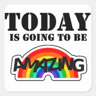 Selbstbestätigung Quadratischer Aufkleber