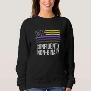 Selbstbewusst Non-Binäre Lgbtq Genderfluide Stolz Sweatshirt