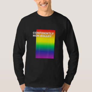 Selbstbewusst Non-Binäre Lgbtq Genderfluide Stolz T-Shirt