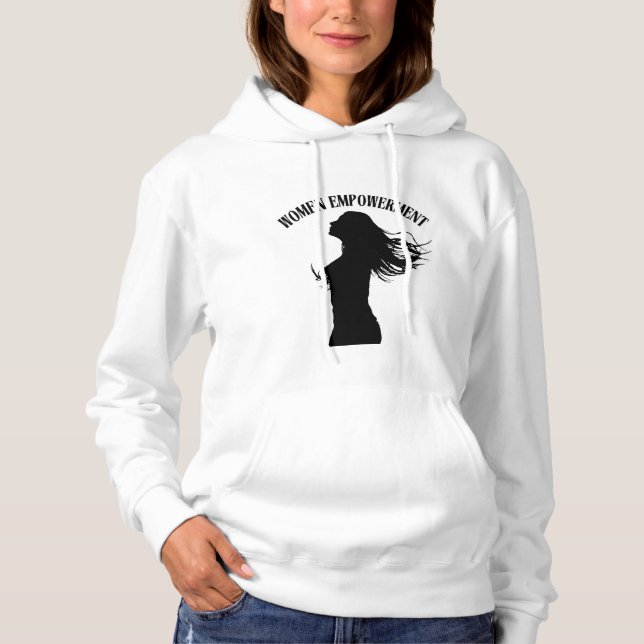 Selbstbewusste Frauen in der Silhouette Hoodie (Vorderseite)