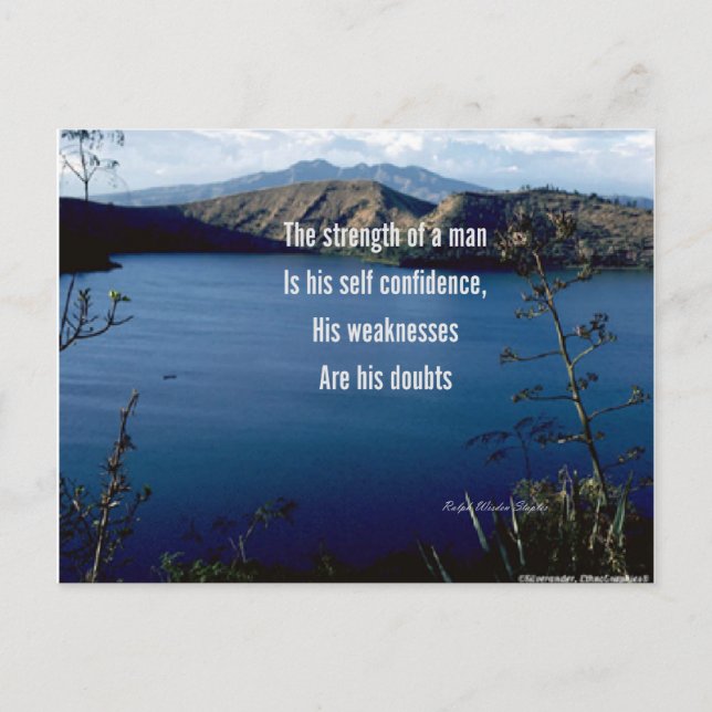 Selbstbewusste motivierend Postkarten (Vorderseite)