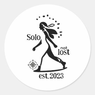 Selbstbewusste Solo-Reisende Aussage  Runder Aufkleber