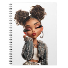 Selbstbewusster Couture-Cutie-Spiral-Foto-Notizblo Notizblock