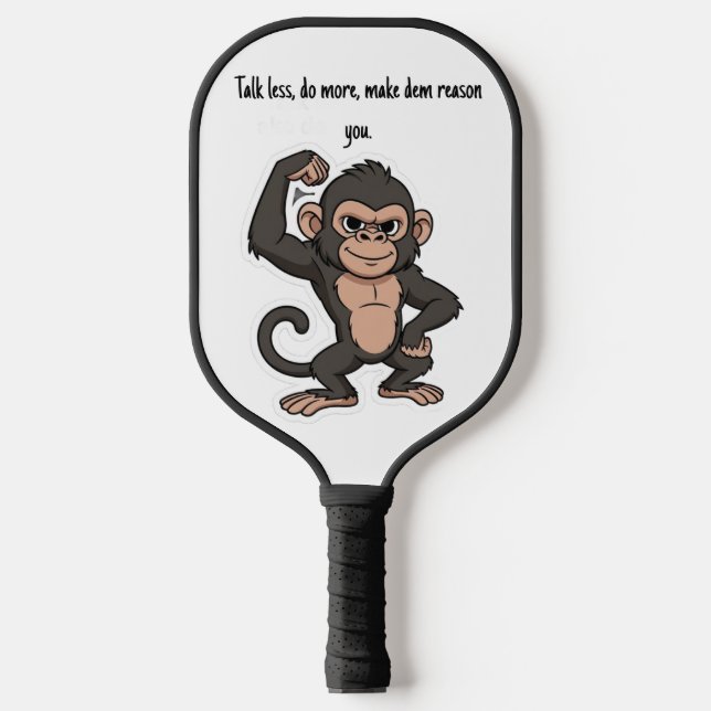 Selbstbewusster Monkey Pickleball-Schläger Pickleball Schläger (Vorderseite)