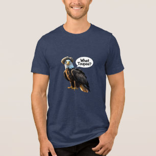 Selbstbewusster Weißkopfseeadler Tri-Blend Shirt