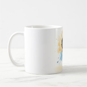 Selbstbewusstes junges Mädchen, das vorwärts geht Kaffeetasse