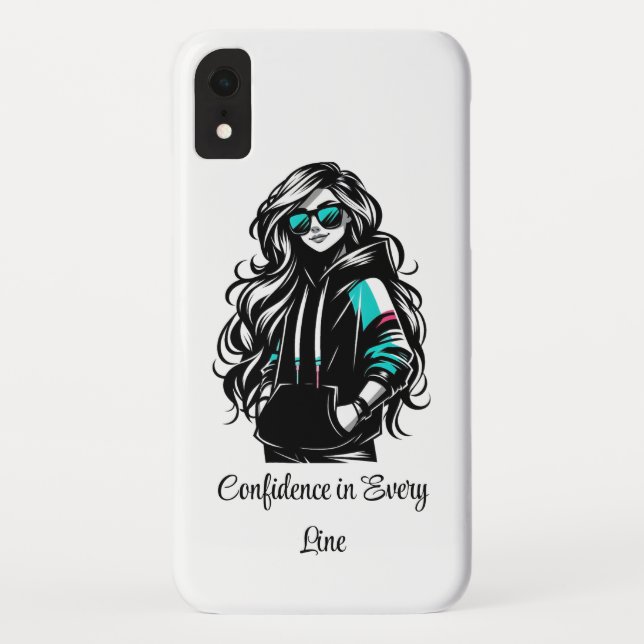 Selbstbewusstes Streetwear-Mädchen  Case-Mate iPhone Hülle (Rückseite)