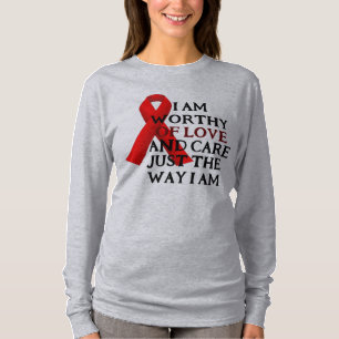 Selbstbewusstsein für HIV/Aids-Tage in der Welt - T-Shirt