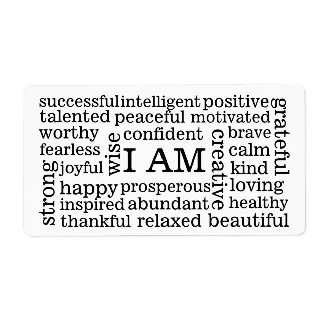 Selbstbild-positive Bejahungen Ich bin Aussagen (Vorne)
