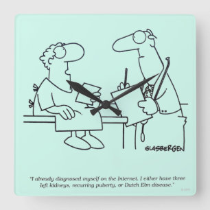 Selbstdiagnose Quadratische Wanduhr