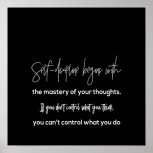 Selbstdisziplin beginnt mit der Beherrschung des e Poster