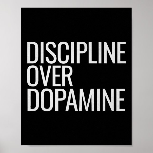 Selbstdisziplin über Dopamin Workout-Motivation G Poster (Vorne)