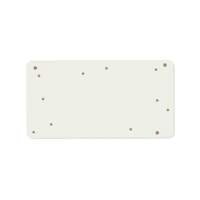 Selbstdruckadresse für Creme Adressaufkleber (Vorne)