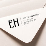Selbstfärbende Vintage Monogramm-Rücksendeadresse Permastempel<br><div class="desc">Chic Vintager Schriftart.</div>