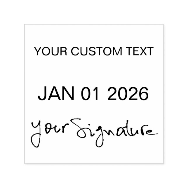 Selbstfärbender Mit Signaturdatum Benutzerdefinier Permastempel (Design)