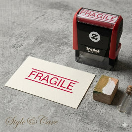 Selbstfärbender Stempel für die Handhabung zerbrec