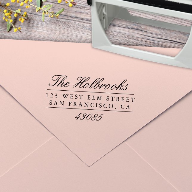 Selbstfarbige Briefmarke der klassischen Script-Rü Permastempel (Von Creator hochgeladen)