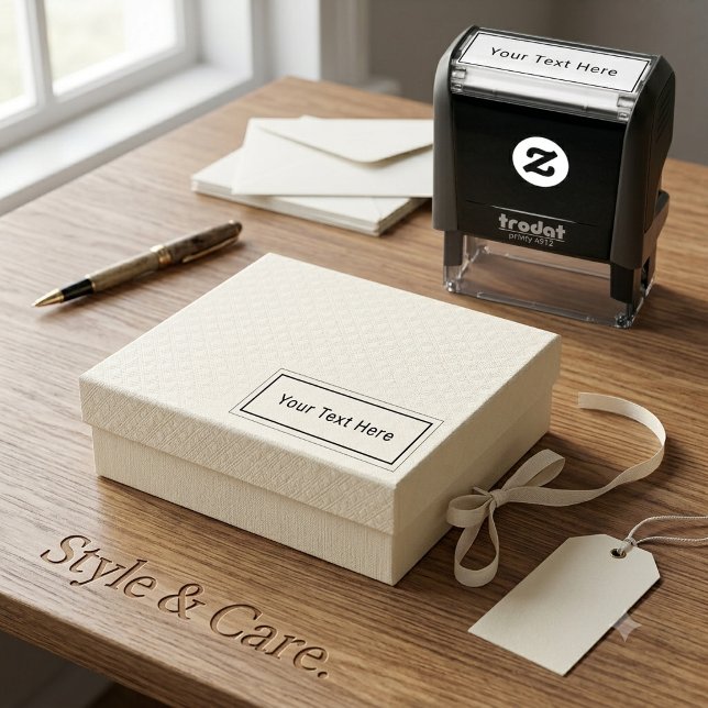 Selbstfarbige Briefmarke mit benutzerdefiniertem T Permastempel (Self-Inking Stamp with One Line Custom Text)