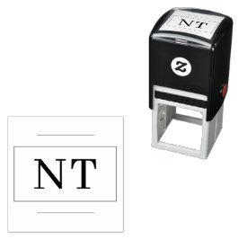 Selbstfarbige Briefmarke mit zwei Monogramm-Grenz Permastempel