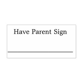 Selbstfarbige Briefmarke "Parent Sign" Permastempel