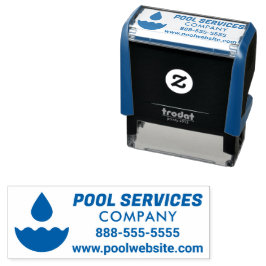Selbstfarbige Briefmarke von Pool Services Permastempel