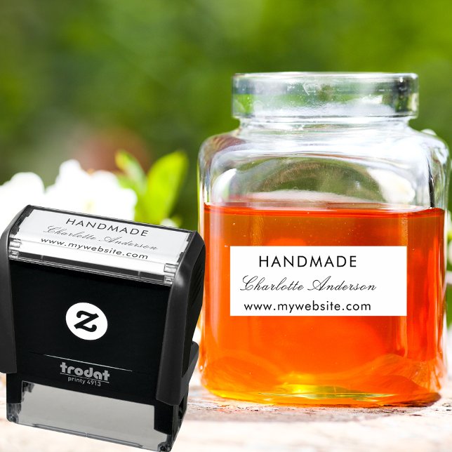 Selbstfarbige Briefmarke von selbst gefertigten Na Permastempel (Von Creator hochgeladen)