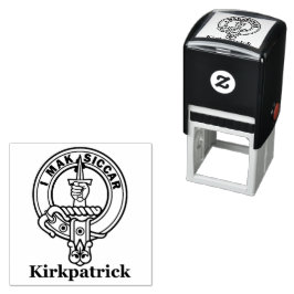 Selbstfarbige Clan Kirkpatrick Wappen Rubber Brief Permastempel