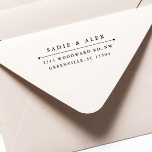 Selbstfarbige Rücksendeadresse Briefmarke "klassis Permastempel