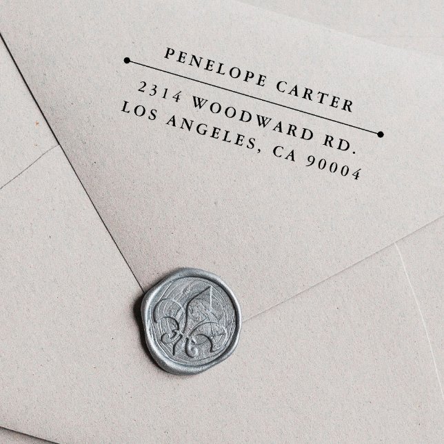 Selbstfarbige Rücksendeadresse Briefmarke "klassis Permastempel (Simple Typography Elegant Return Address Self Inking Stamp)