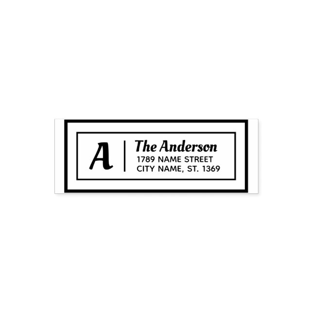 Selbstfarbige Rücksendeadresse Briefmarke Permastempel (Design)