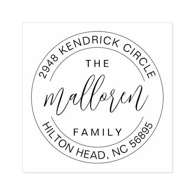 Selbstfarbige Rücksendeadresse Gummistempel (Prägung)