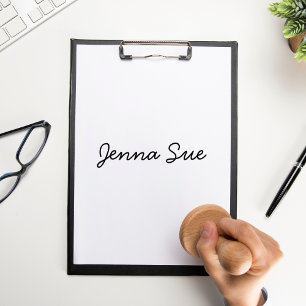 Selbstfarbige Unterschrift für die Briefmarke pers Permastempel