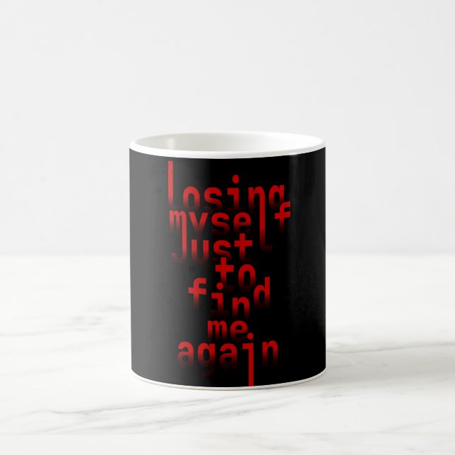 Selbstfindungs-Zitat-Typografie-Design Kaffeetasse (Mittel)
