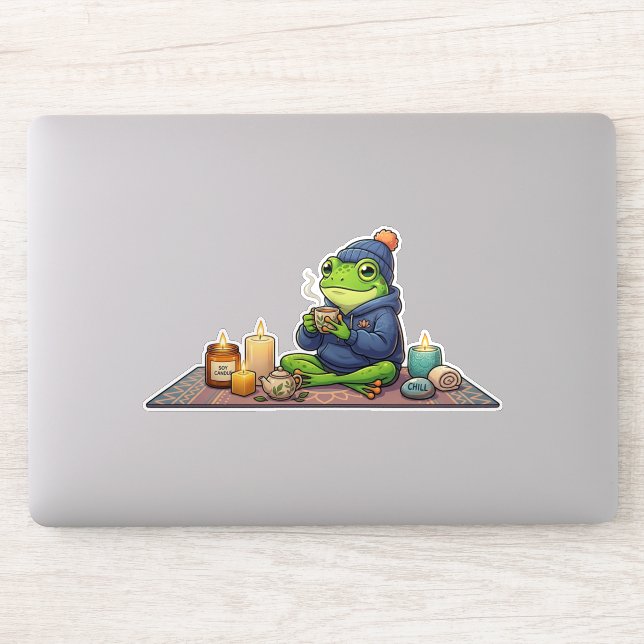 Selbstfürsorge-Frosch-Aufkleber Aufkleber (Computer)