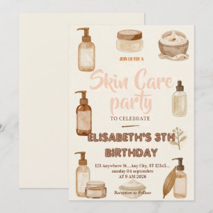 Selbstfürsorge-Skin-Care-Party-Einladung Entspann Einladung