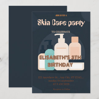 Selbstfürsorge-Skincare-Party-Einladung Entspanne Einladung