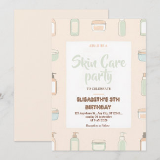 Selbstfürsorge-Skincare-Party-Einladung Entspanne Einladung