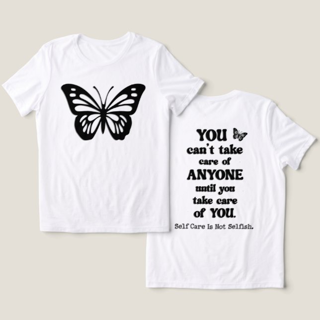 Selbstfürsorge Tri-Blend Shirt (Design Vorderseite & Rückseite)