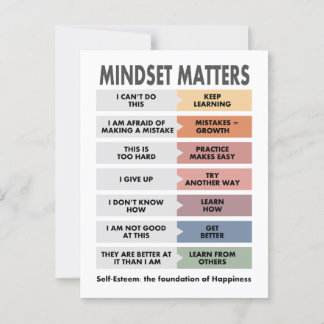 Selbstgefälligkeit: die Grundlage des Glücks Postkarte