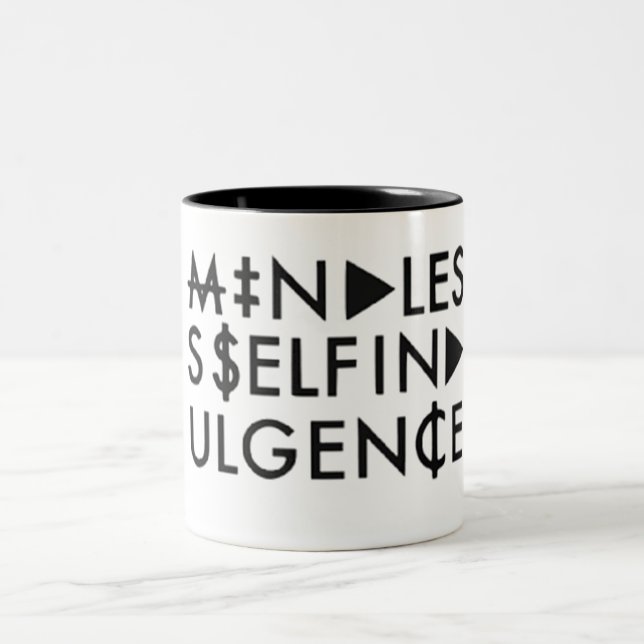 Selbstgefälligkeit Zweifarbige Tasse (Mittel)