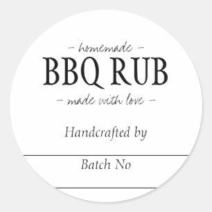 Selbstgemachte BBQ-Rub-Barbeque-Gewürzmischung in Runder Aufkleber