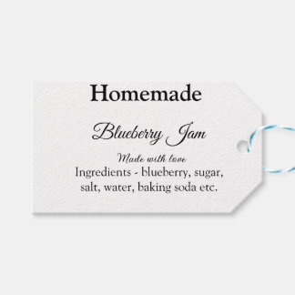 Selbstgemachte Blaubeermarmelade mit Liebe hergest Geschenkanhänger