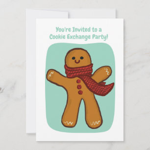 Selbstgemachte Cookie-Austauschparty Feiertags-Edi Einladung