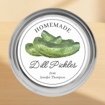 Selbstgemachte Dill-Gurken-Einmach-Sticker