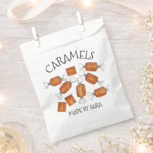 Selbstgemachte gesalzene Karamell-Süßigkeiten, her Geschenktütchen