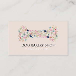 Selbstgemachte Hundefreundlichkeiten Beige Bone Visitenkarte